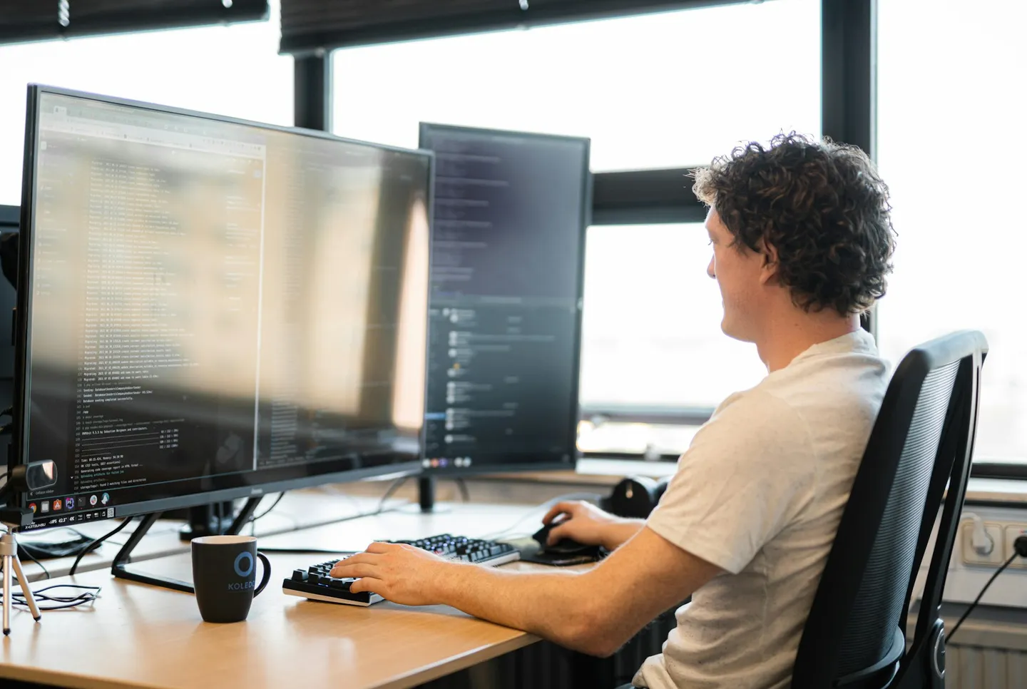Developer coding
