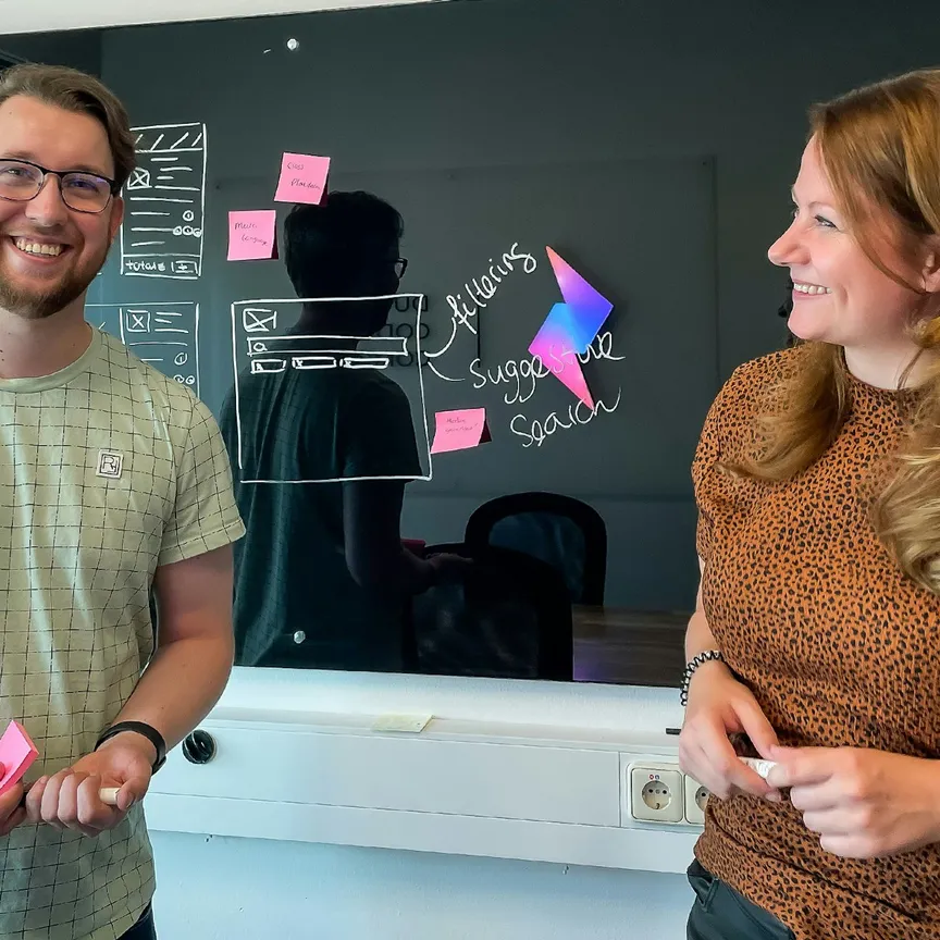 Developer Stijn and designer Sanne