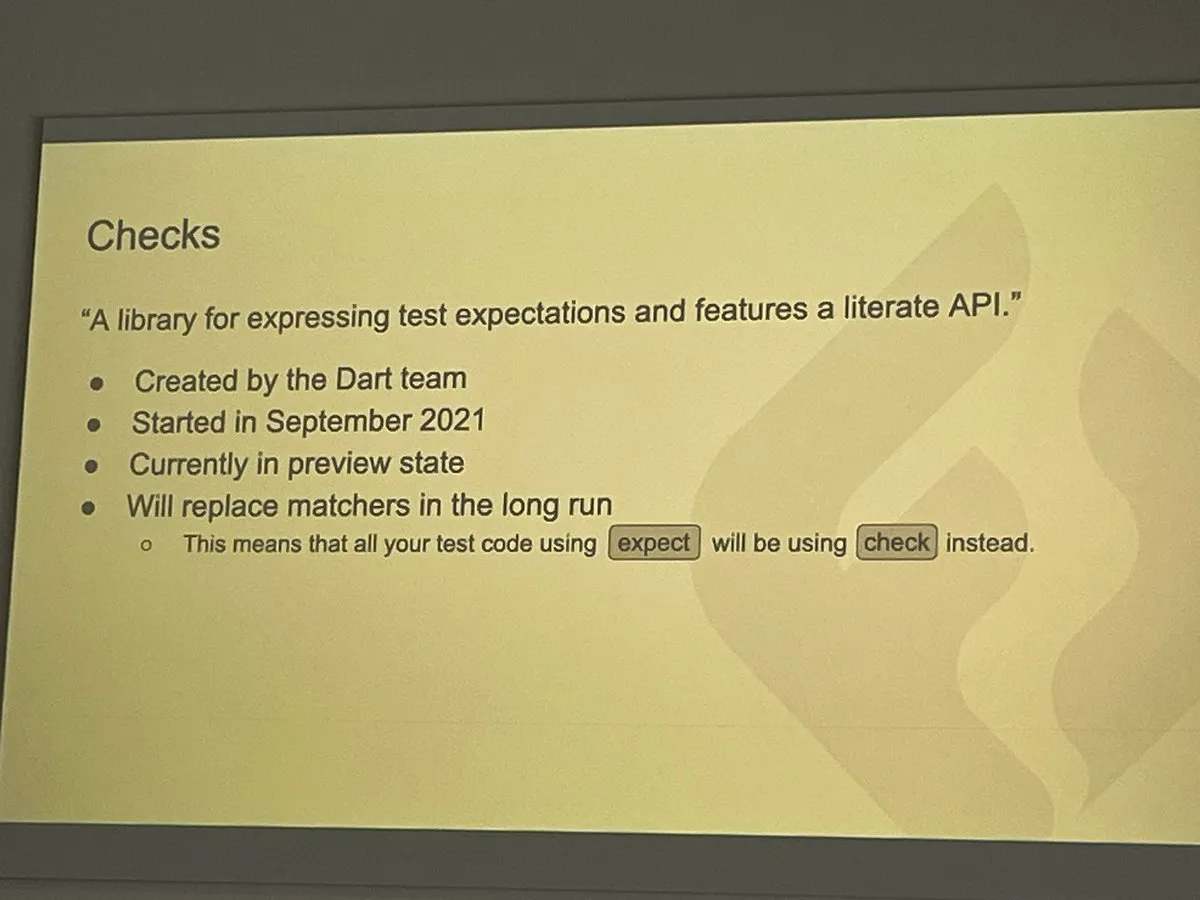 Slide die omschrijft wat de Checks package is