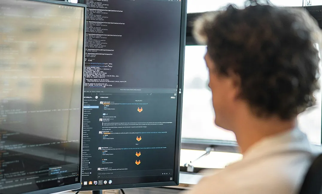 Developer aan het werk