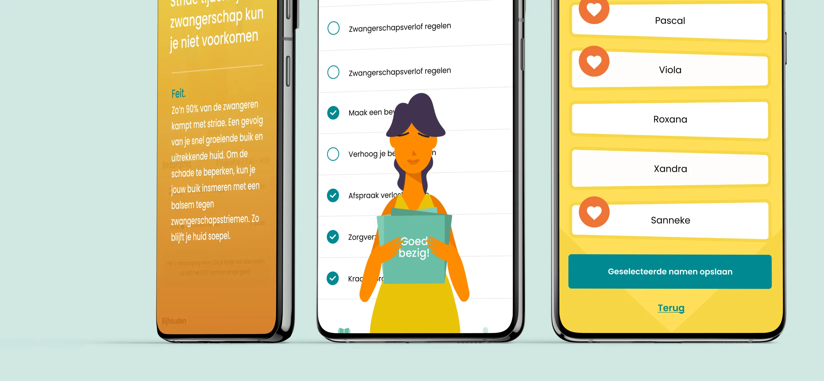 The app interface
